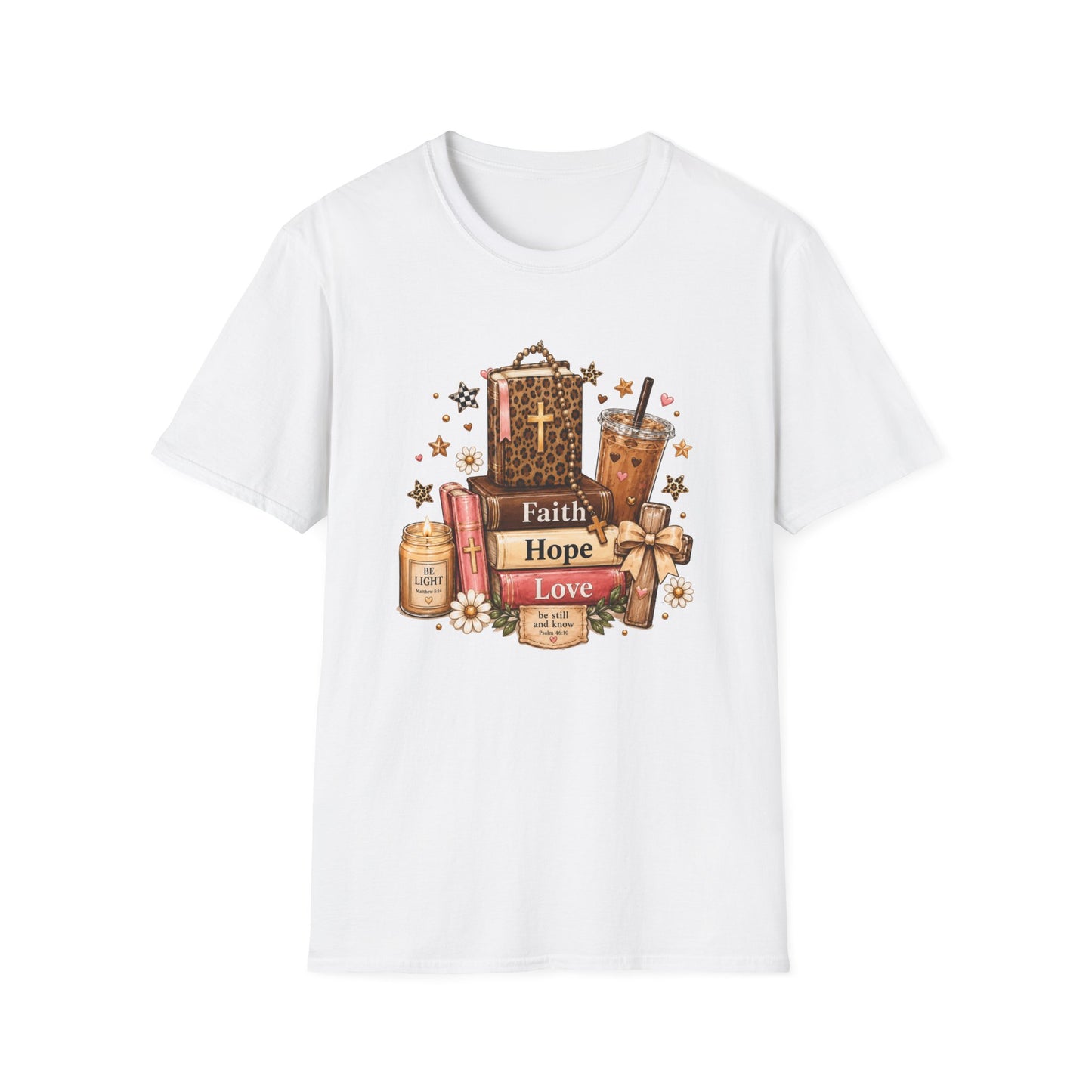 Faith Hope Love Christian T-Shirt | 1 Corinthians 13:13 Faith Tee Printify