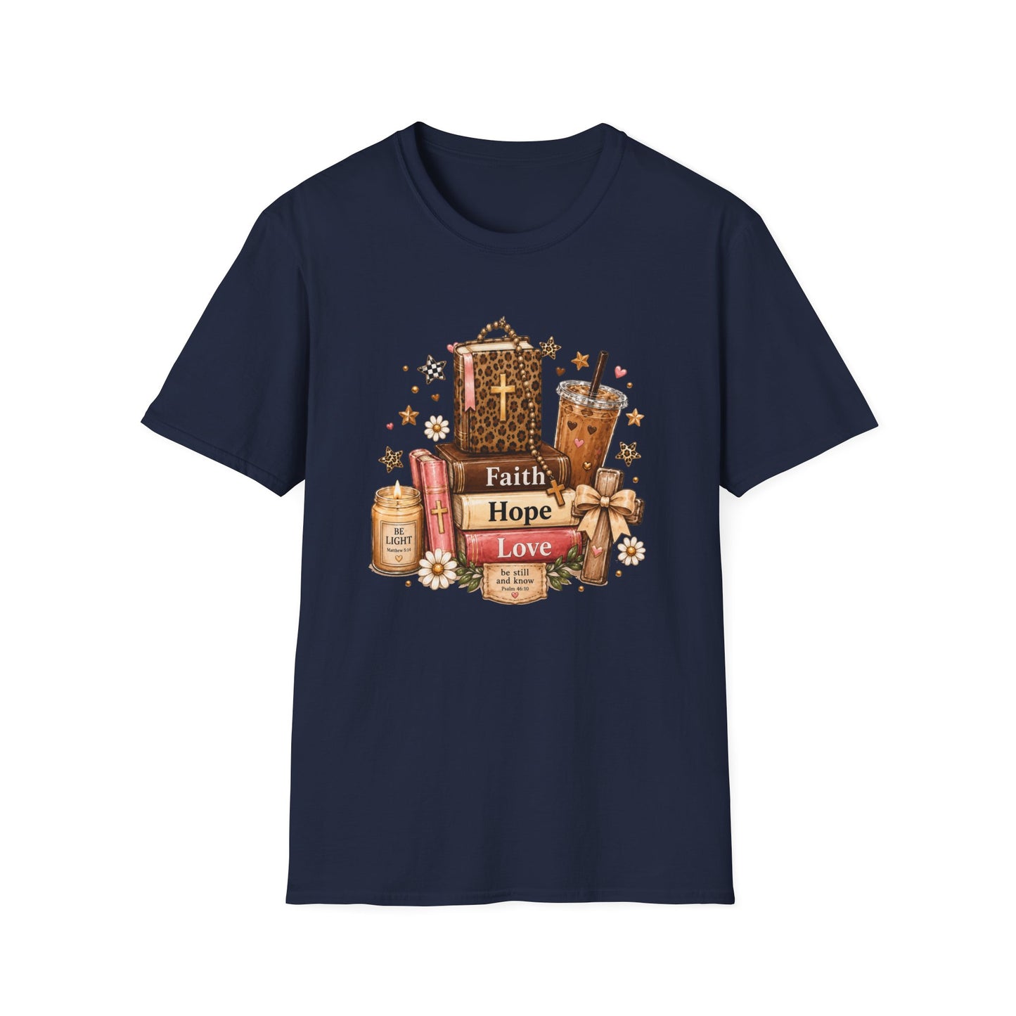 Faith Hope Love Christian T-Shirt | 1 Corinthians 13:13 Faith Tee Printify