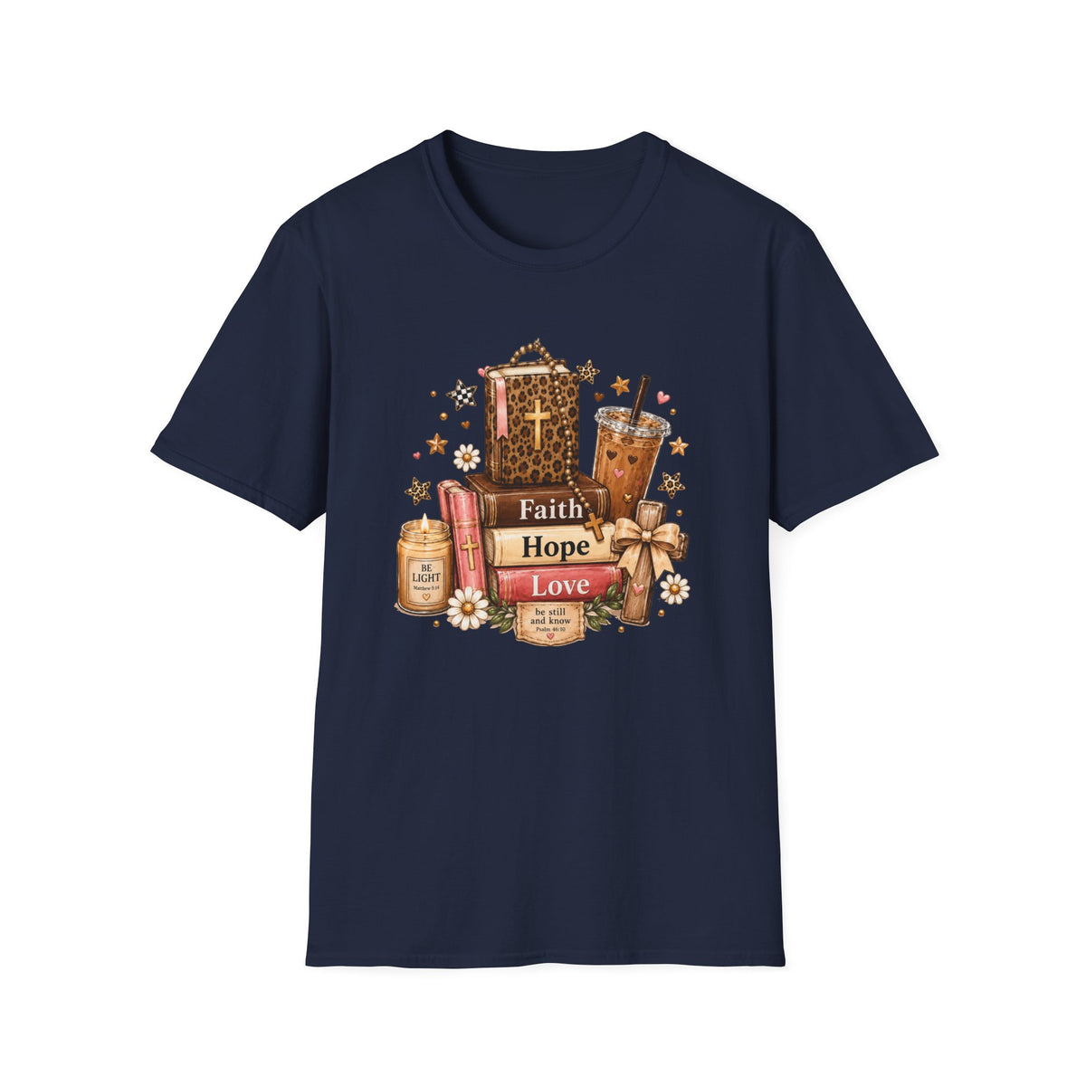 Faith Hope Love Christian T-Shirt | 1 Corinthians 13:13 Faith Tee Printify