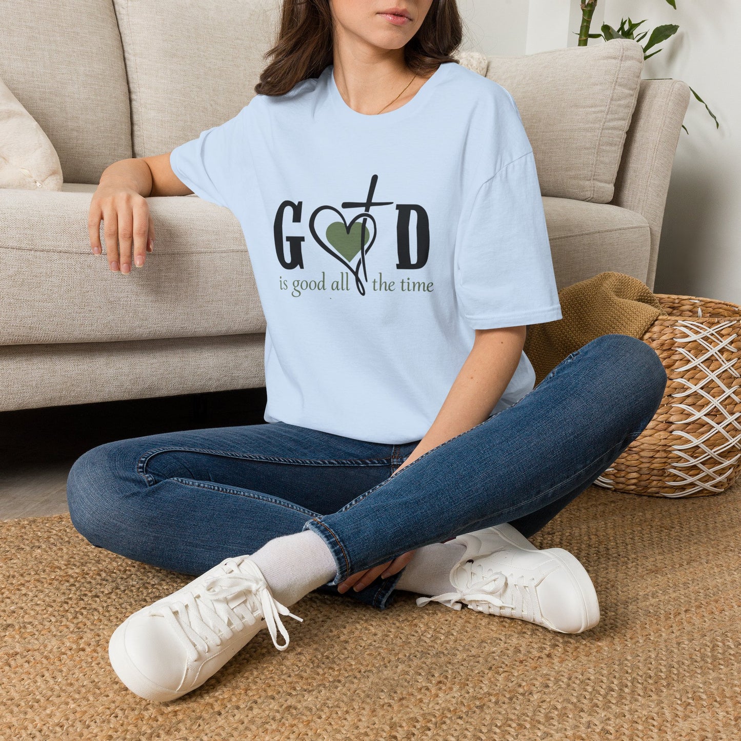 God Is Good All the Time T-Shirt | Christian Faith Graphic Tee | Inspirational Religious Shirt