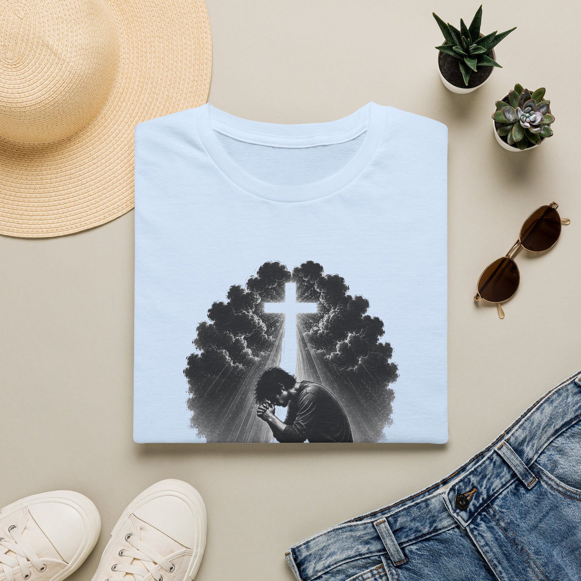 He's Always Been There Christian T-Shirt | John 14:19 Faith Tee Printify