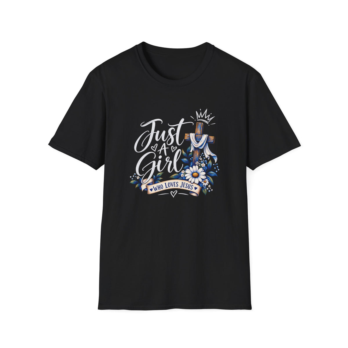 Just a Girl Who Loves Jesus T-Shirt | Christian Women's Faith Tee Printify