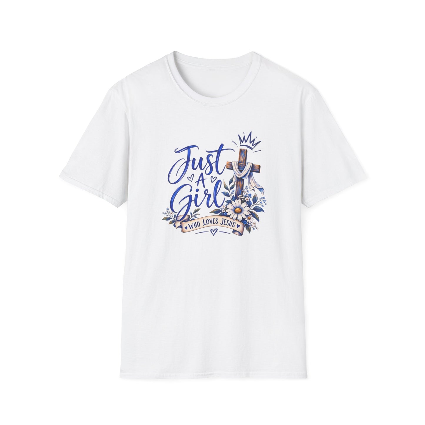 Just a Girl Who Loves Jesus T-Shirt | Christian Women's Faith Tee Printify