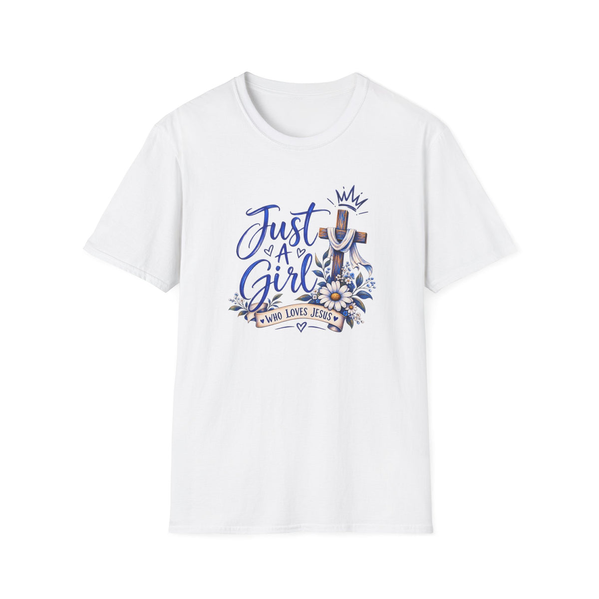 Just a Girl Who Loves Jesus T-Shirt | Christian Women's Faith Tee Printify