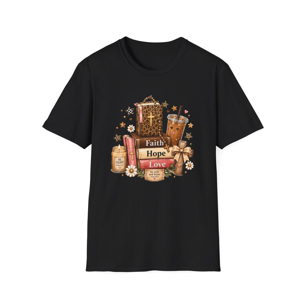 Faith Hope Love Christian T-Shirt | 1 Corinthians 13:13 Faith Tee Printify