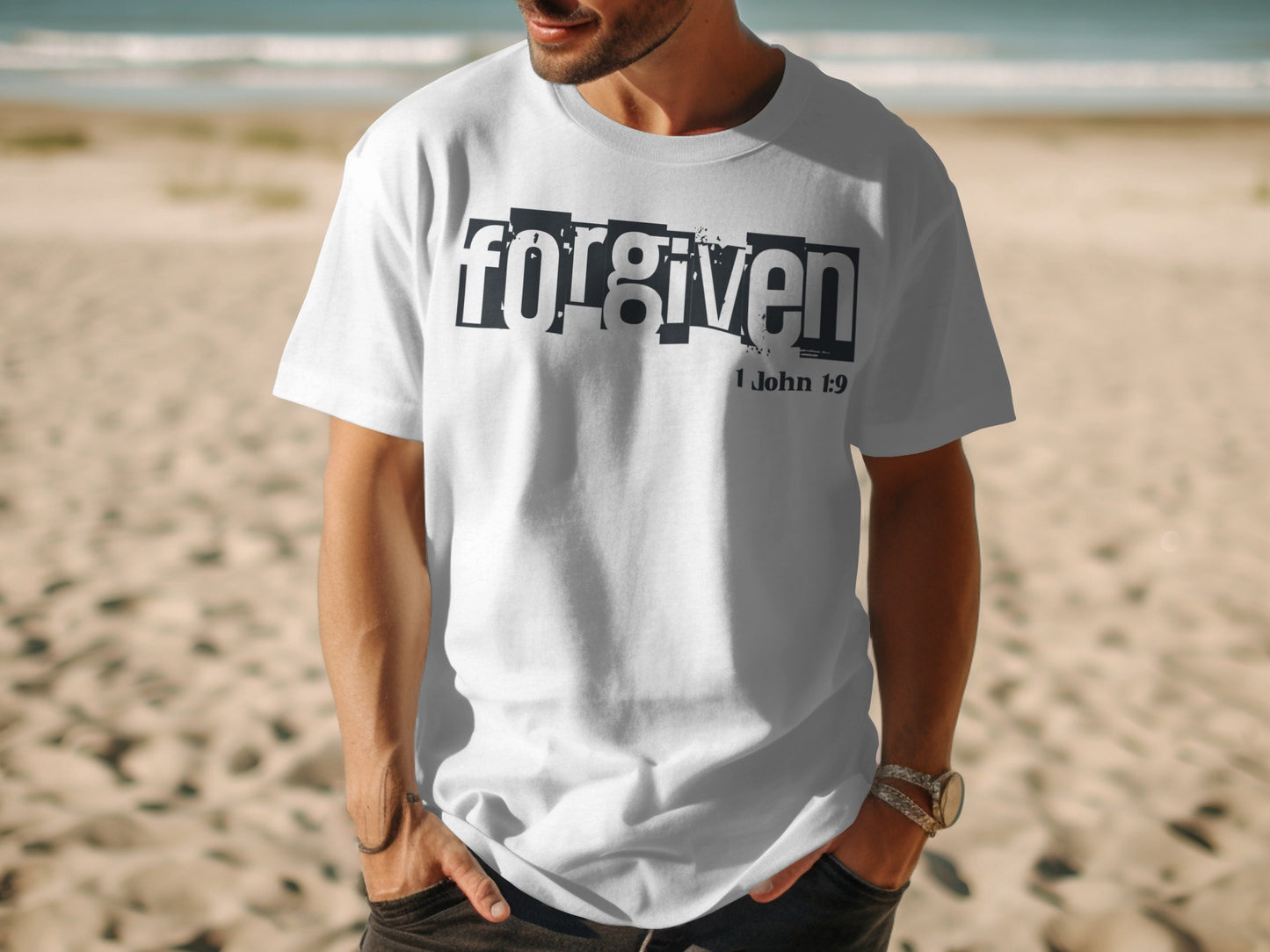 1 John 1:9 FORGIVEN Christian Shirt Design *DIGITAL DOWNLOAD* Breaking Bread Designs