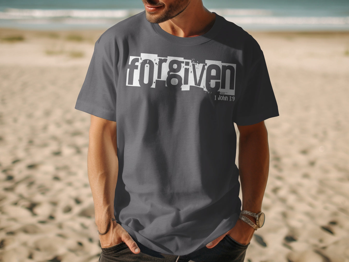 1 John 1:9 FORGIVEN Christian Shirt Design *DIGITAL DOWNLOAD* Breaking Bread Designs