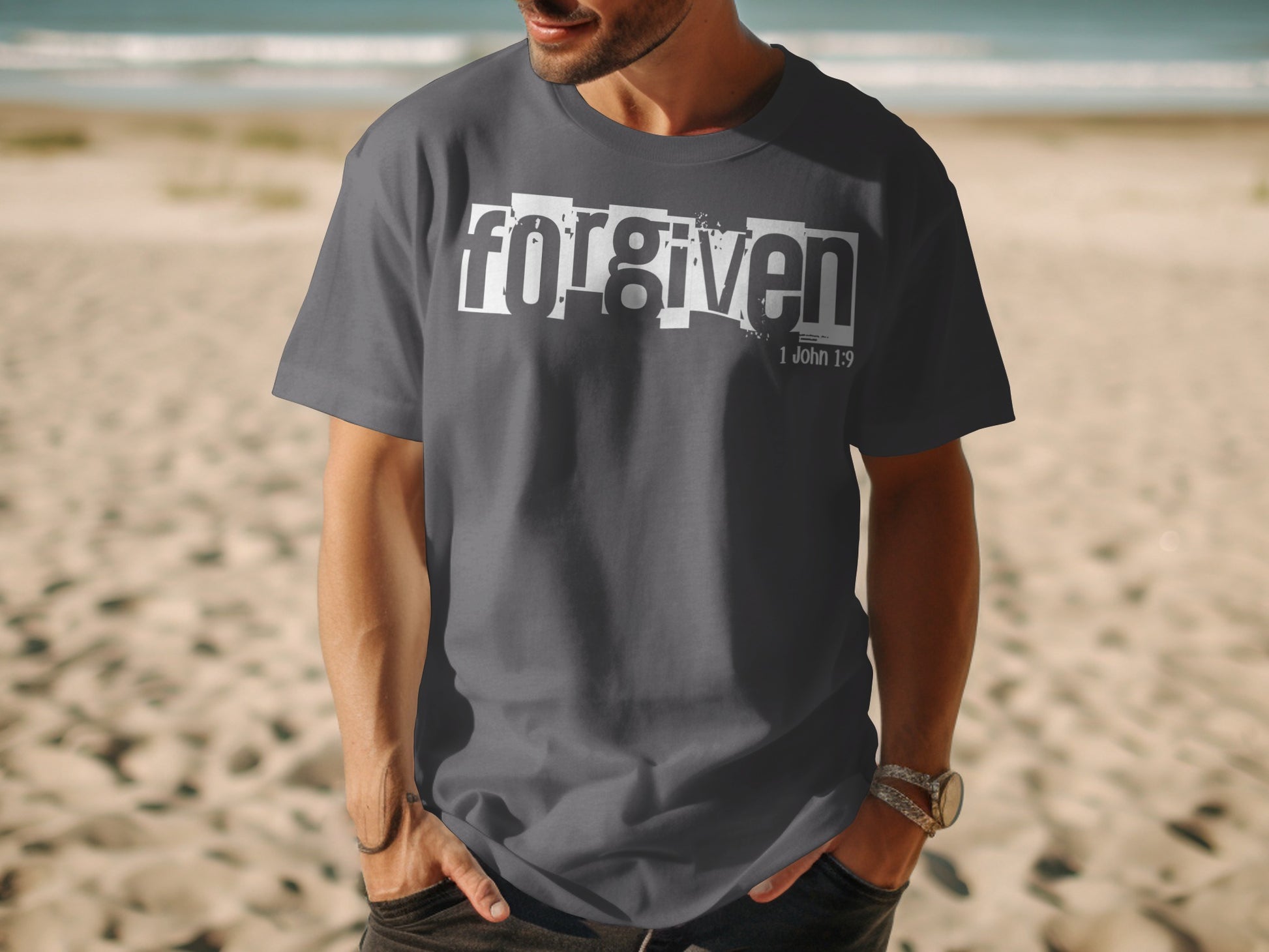 1 John 1:9 FORGIVEN Christian Shirt Design *DIGITAL DOWNLOAD* Breaking Bread Designs