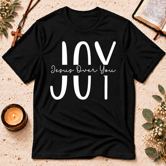 JOY - Jesus Over You Christian T-Shirt Breaking Bread Designs