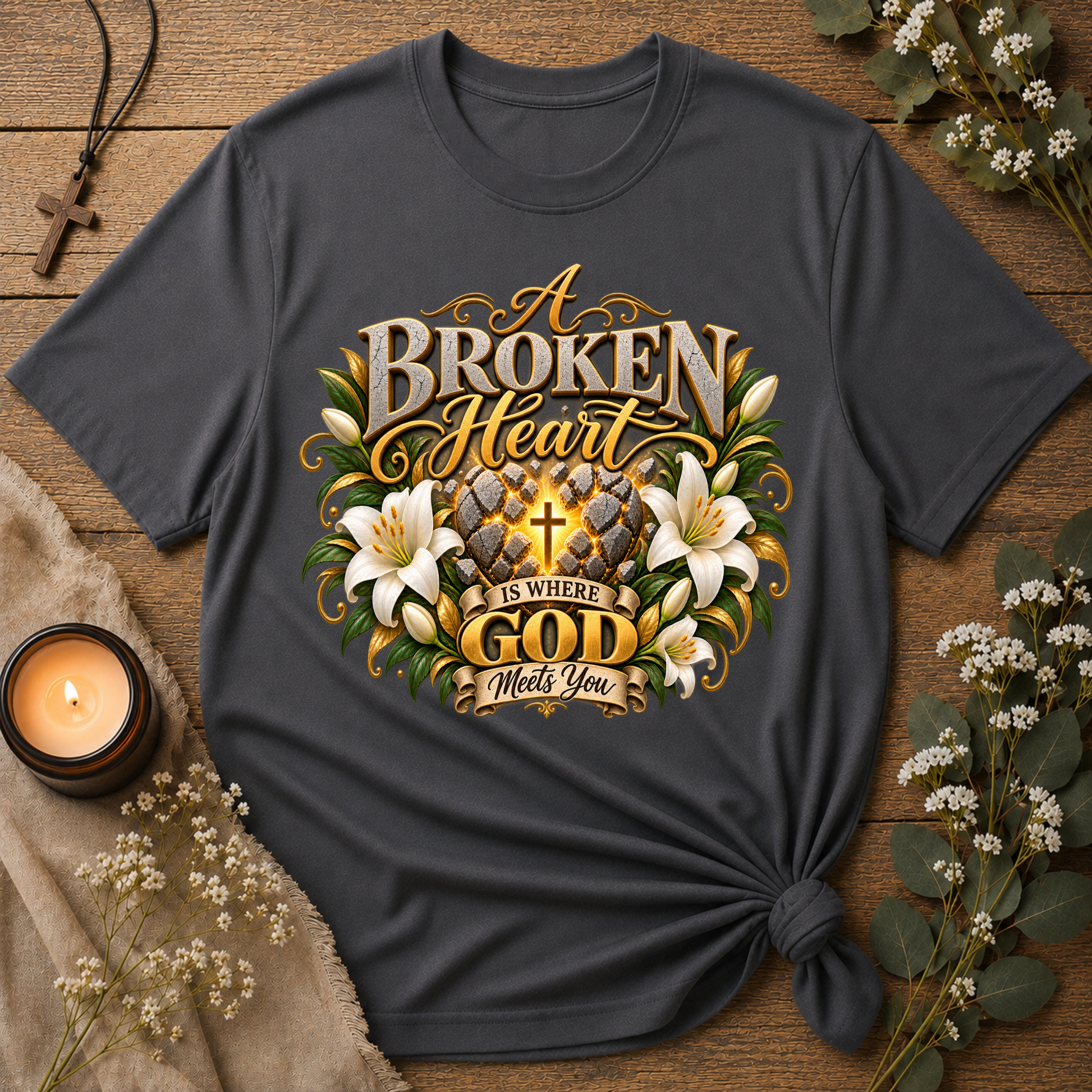 Where God Meets You Christian Healing T-Shirt Breaking Bread Designs