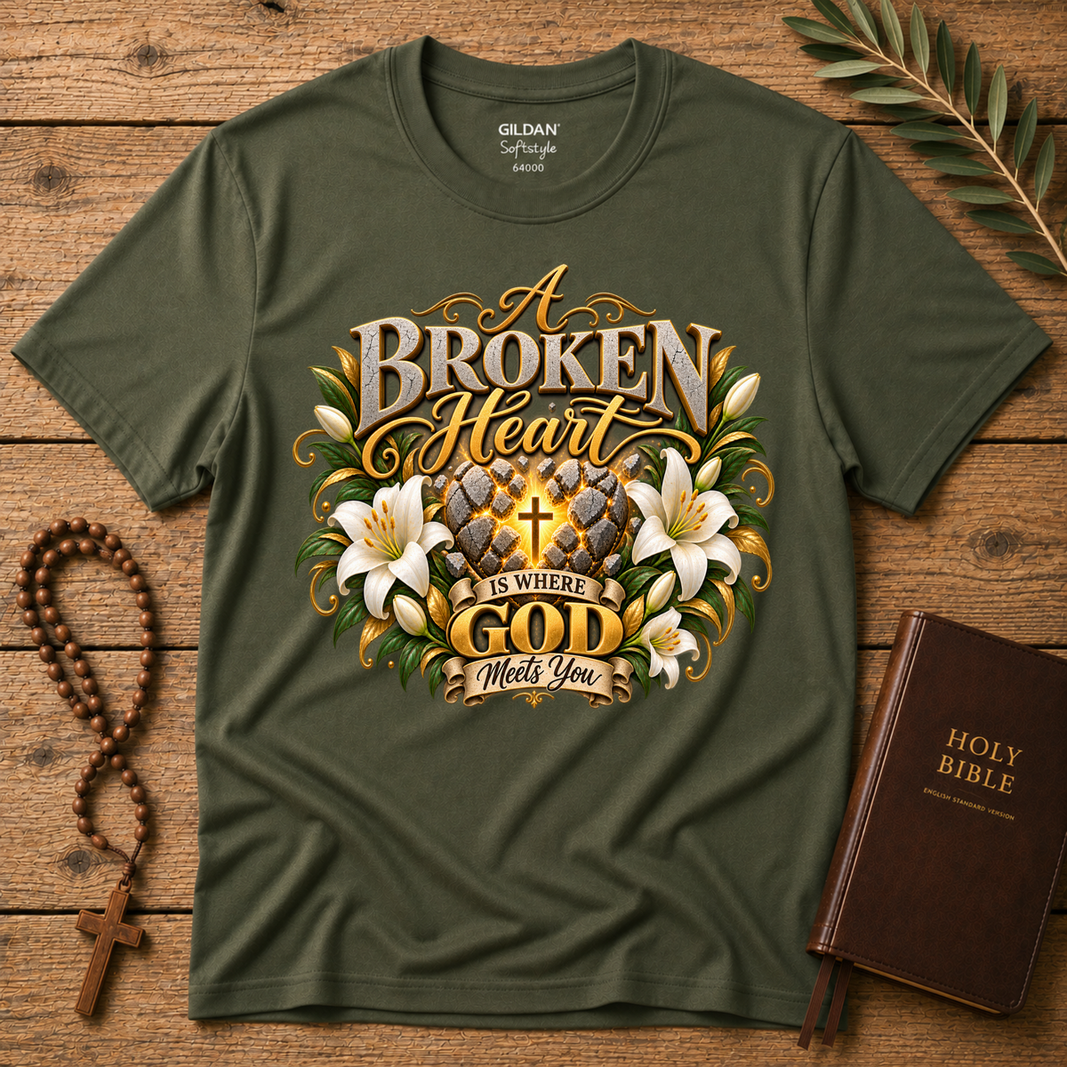 Where God Meets You Christian Healing T-Shirt Breaking Bread Designs