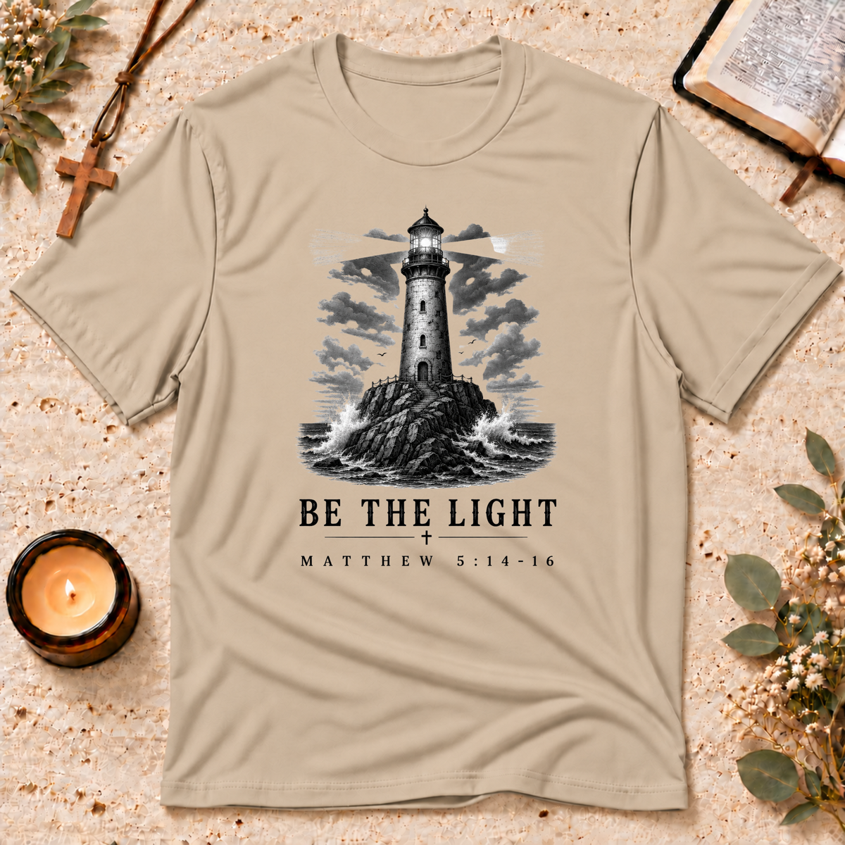 Be the Light Christian Matthew T-Shirt Breaking Bread Designs
