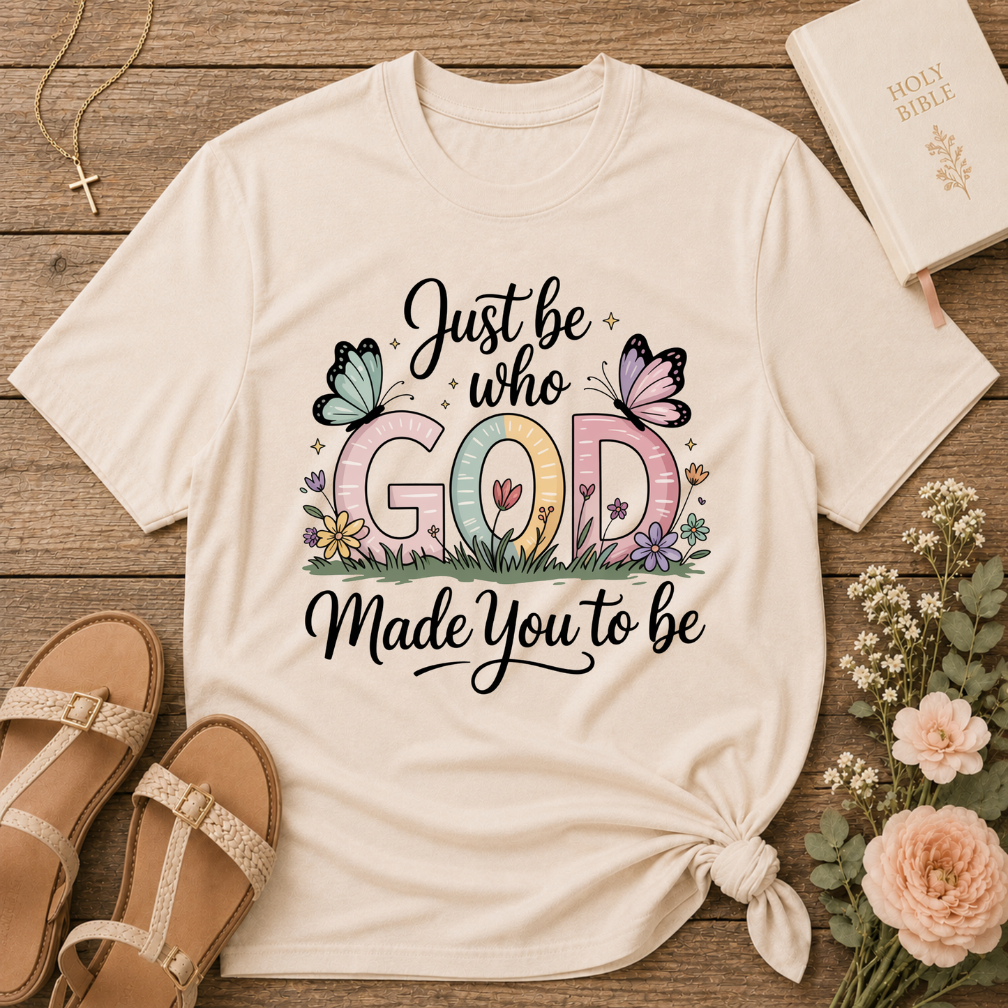 Be Who God Made You To Be T-Shirt | Christian Identity Shirt Breaking Bread Designs