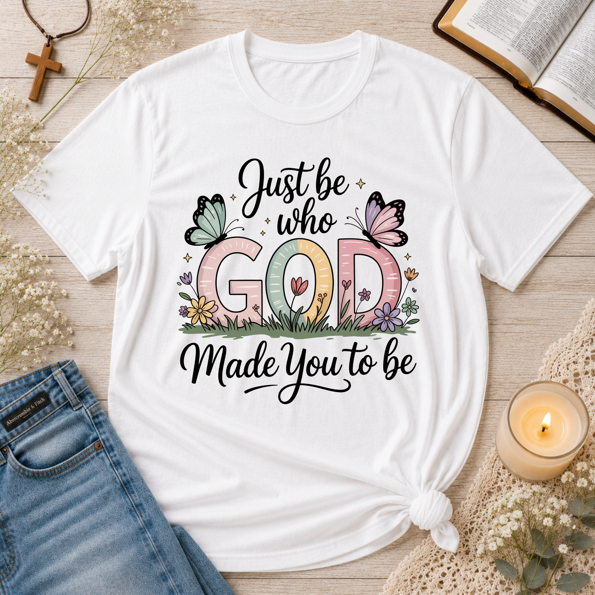 Be Who God Made You To Be T-Shirt | Christian Identity Shirt Breaking Bread Designs