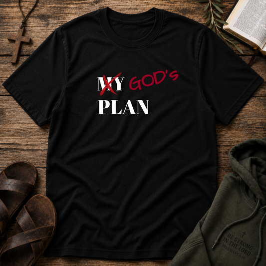God's Plan Christian T-Shirt | Minimalist Faith Graphic Tee | Trust God's Plan Inspirational Christian Shirt Breaking Bread Designs