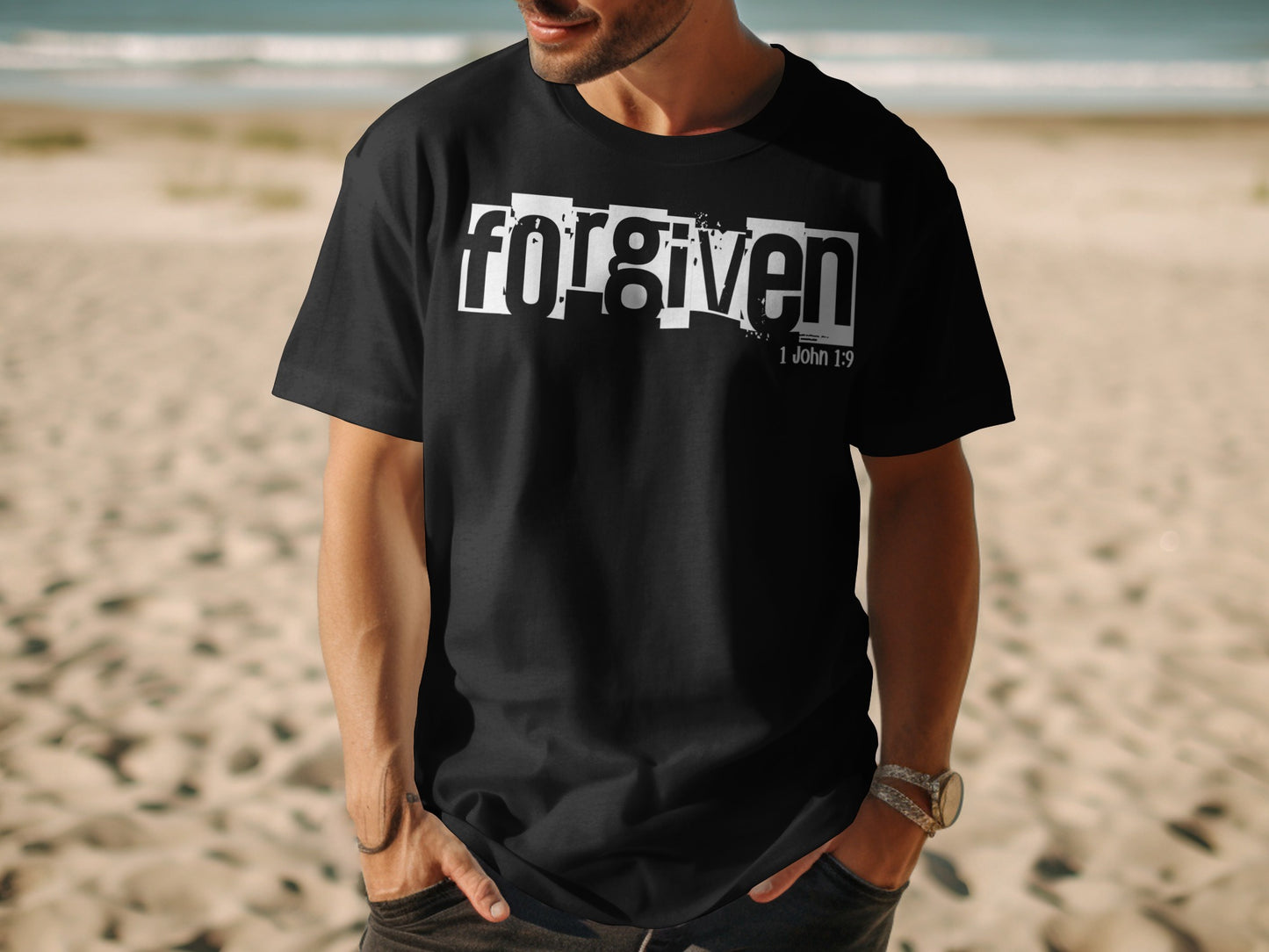 1 John 1:9 FORGIVEN Christian Shirt Design *DIGITAL DOWNLOAD* Breaking Bread Designs