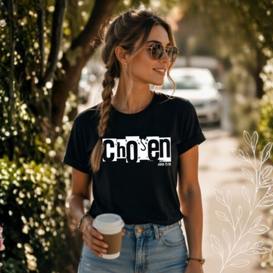 Chosen John 15:16 T-Shirt – Christian Text Design Tee for Men Breaking Bread Designs