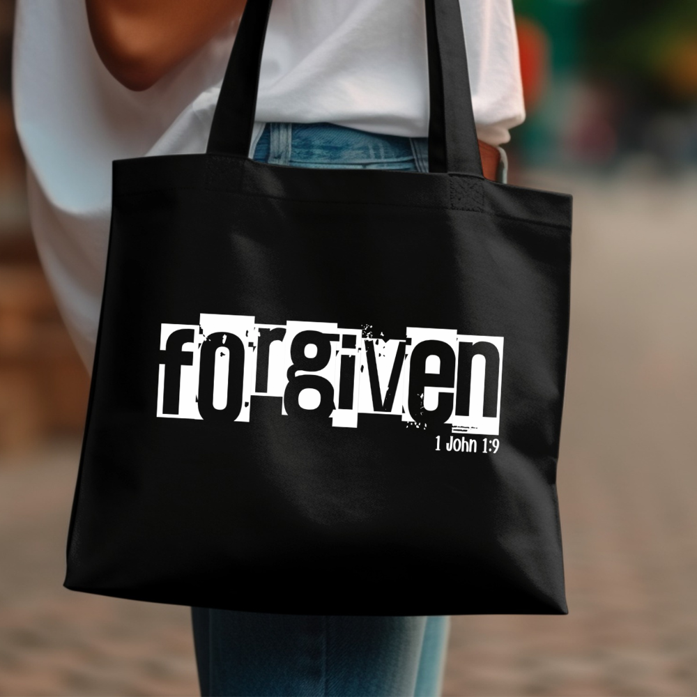 PNG Download - 1 John 1:9 FORGIVEN Christian Shirt Design Breaking Bread Designs