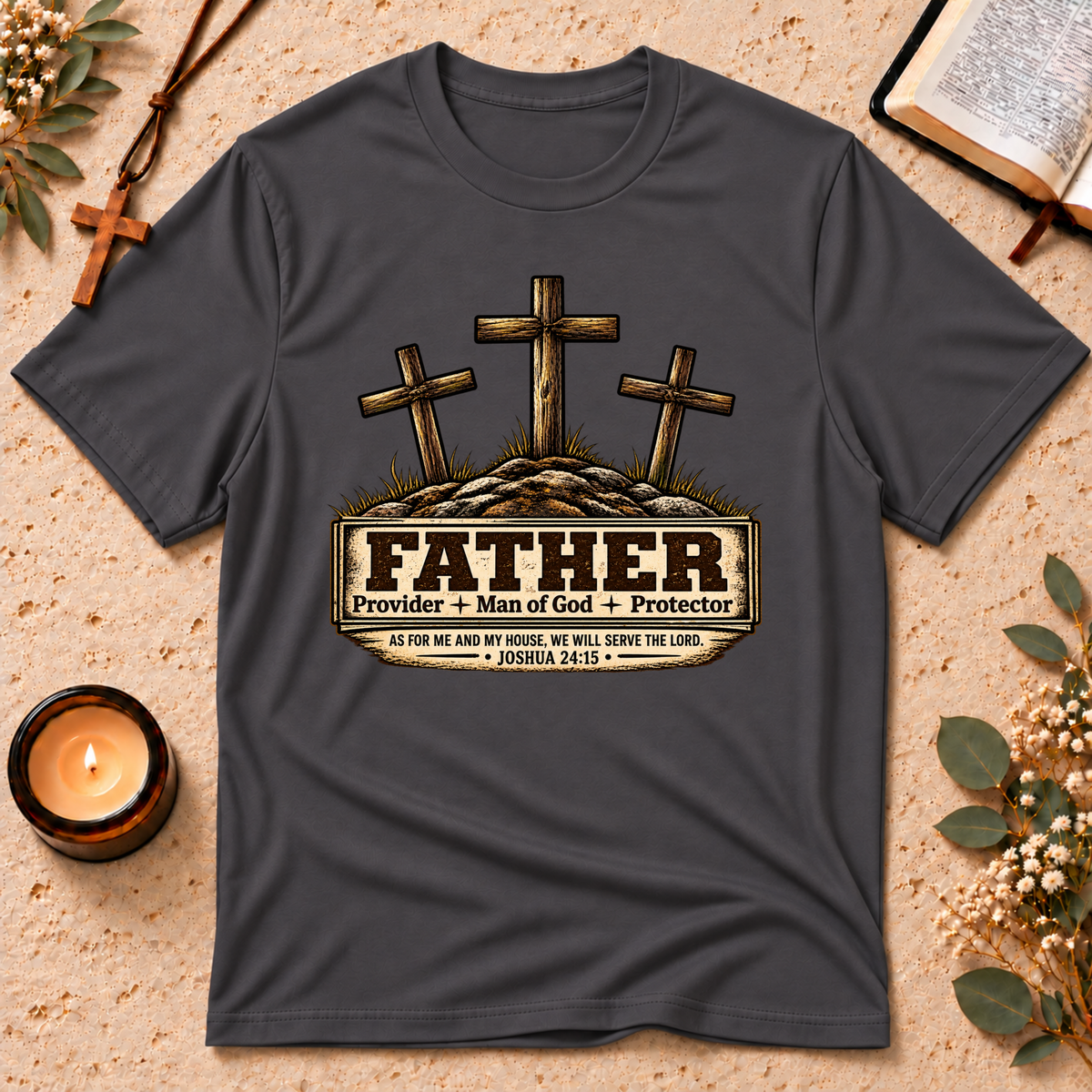 Father Protector Provider Christian T-Shirt Breaking Bread Designs