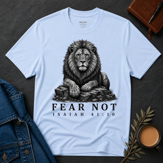 Fear Not Isaiah 41:10 Lion Christian T-Shirt | Lion Of Judah Shirt Breaking Bread Designs