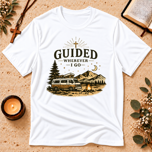 Guided Wherever I Go Christian T-Shirt Breaking Bread Designs