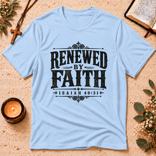 Renewed by Faith Christian Isaiah T-Shirt Breaking Bread Designs