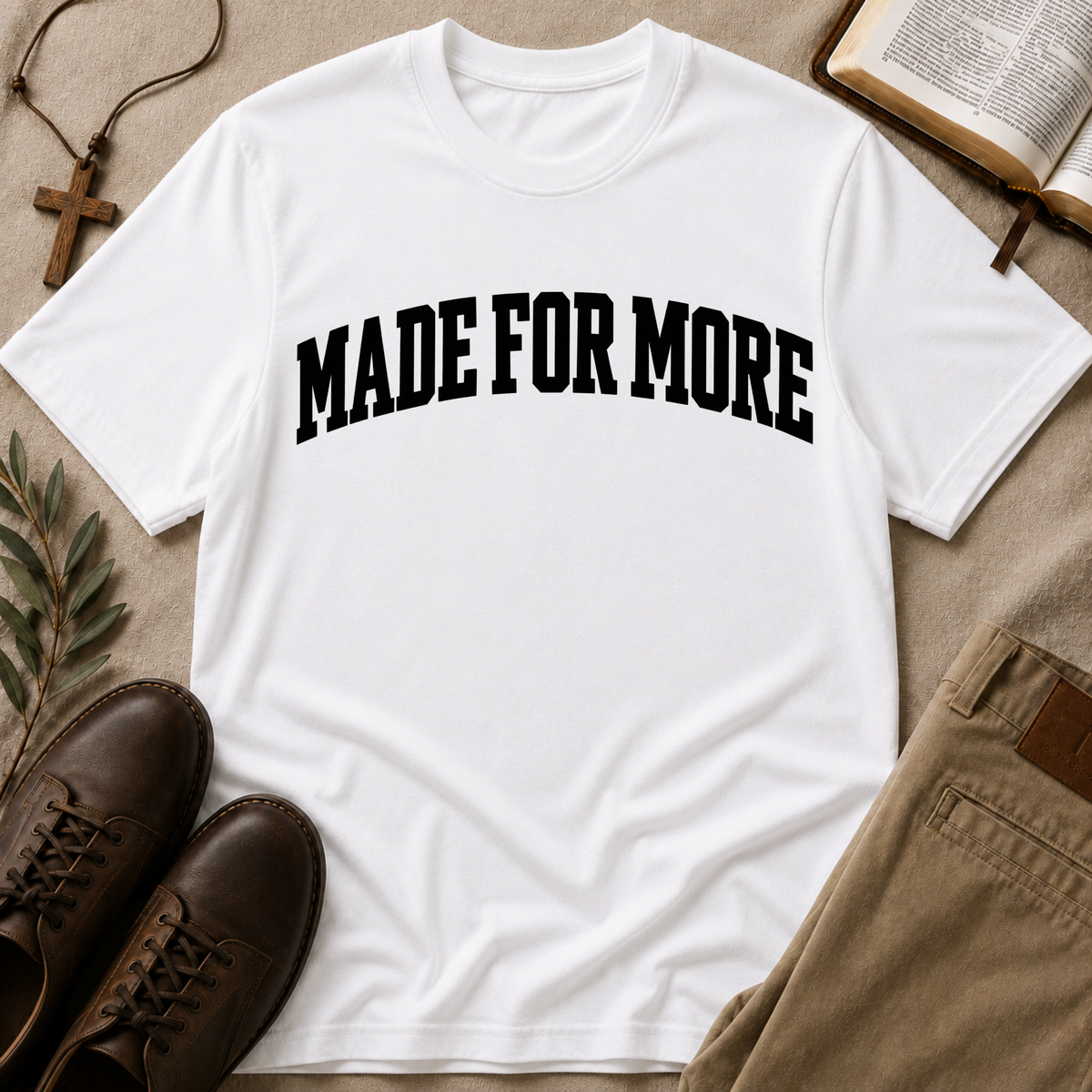 Made For More Christian T-Shirt | Faith Based Inspirational Shirt Breaking Bread Designs