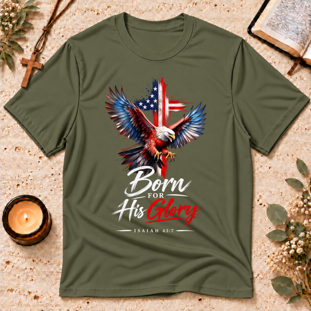 Born for His Glory Christian Isaiah T-Shirt Breaking Bread Designs