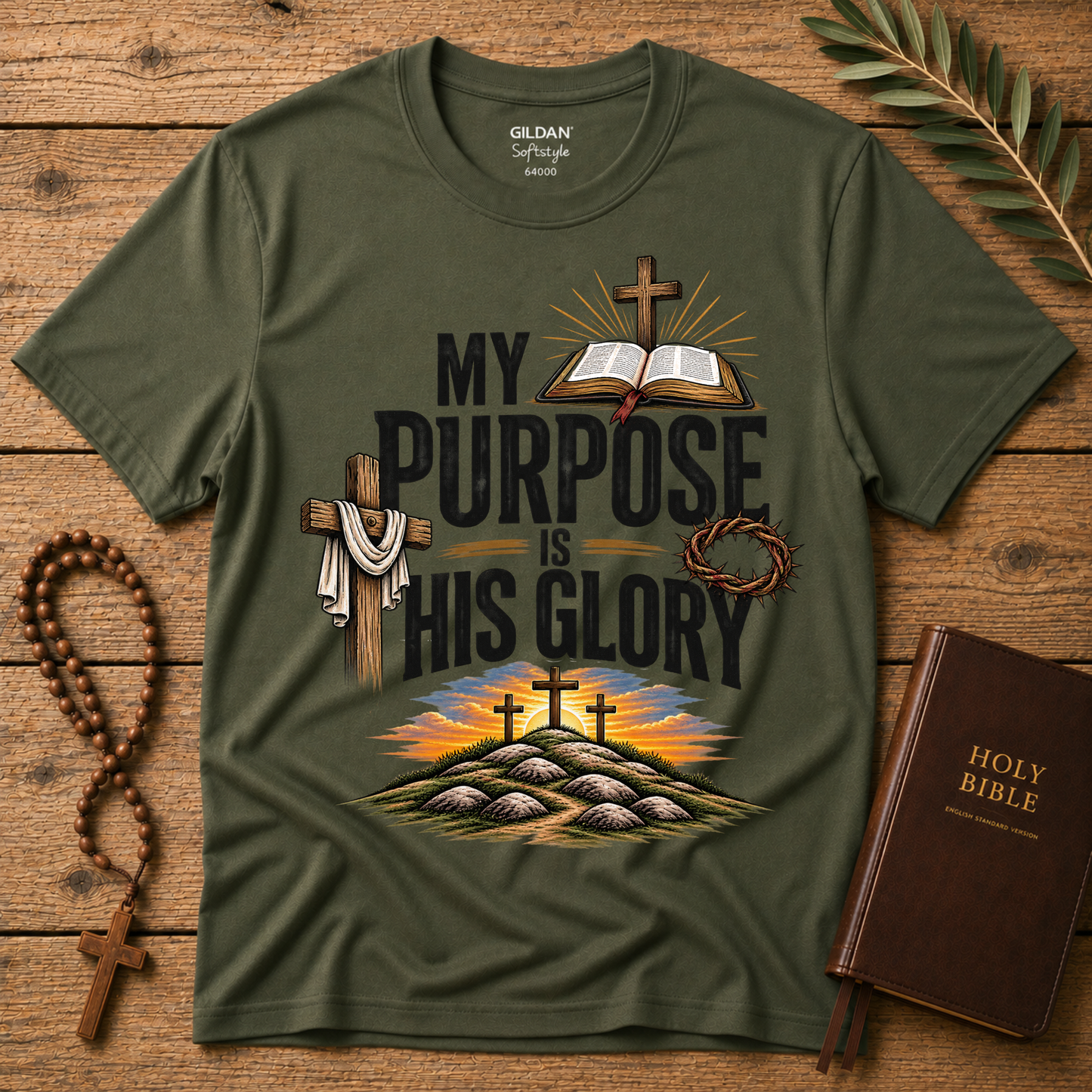 My Purpose Is His Glory T-Shirt | Christian Purpose Shirt Breaking Bread Designs