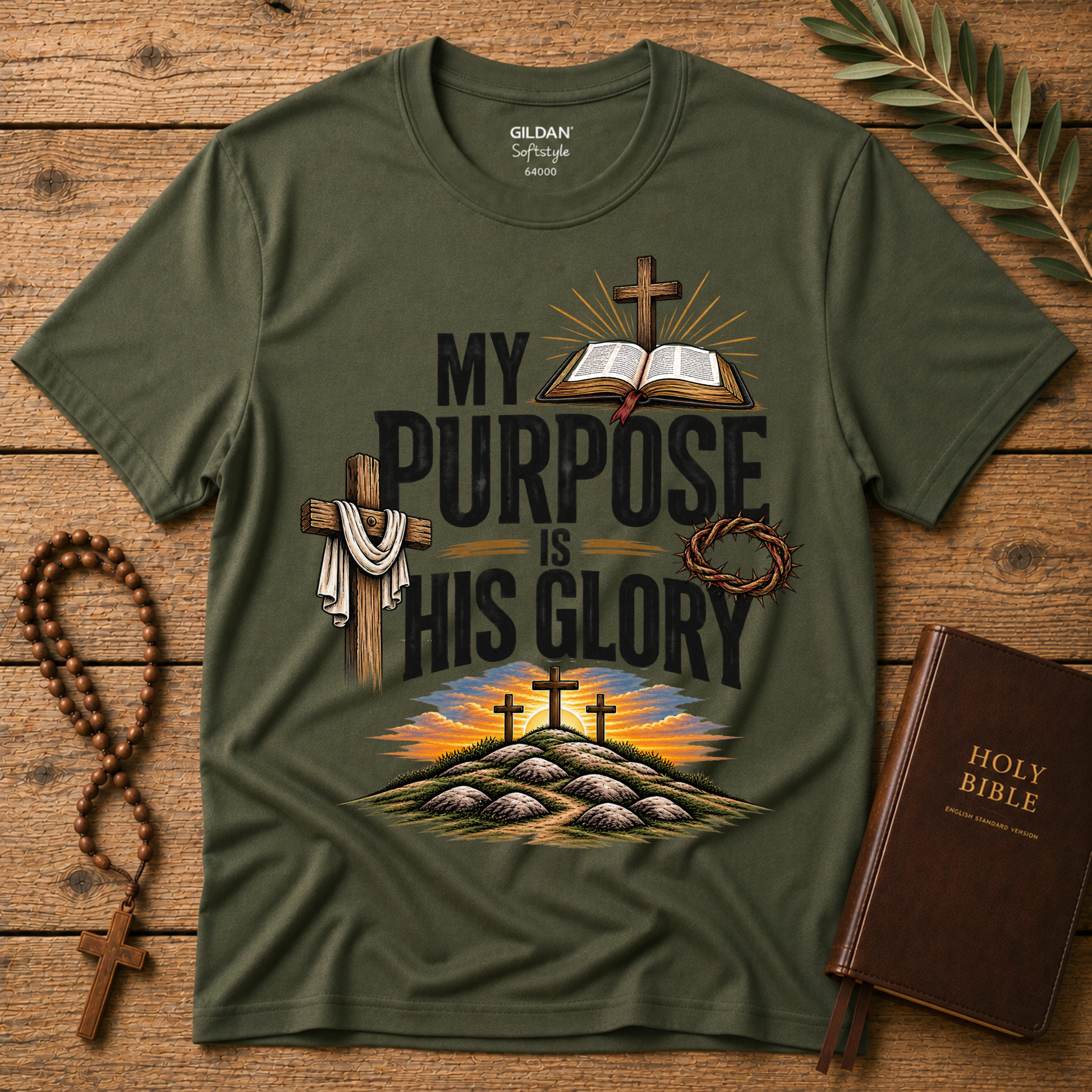 My Purpose Is His Glory T-Shirt | Christian Purpose Shirt Breaking Bread Designs