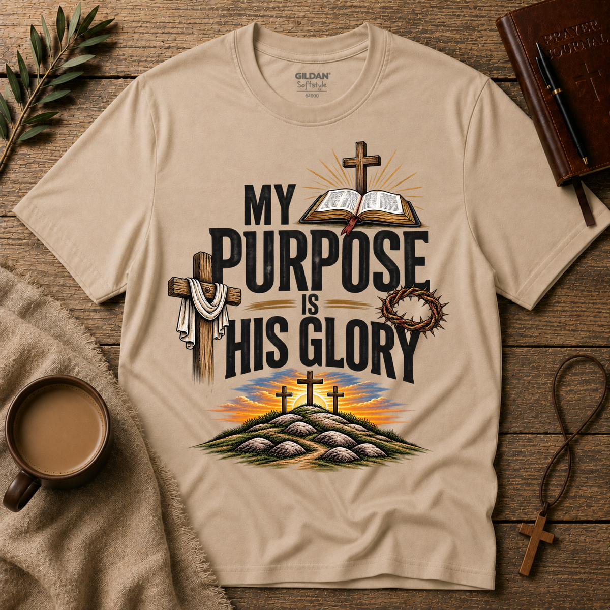 My Purpose Is His Glory T-Shirt | Christian Purpose Shirt Breaking Bread Designs