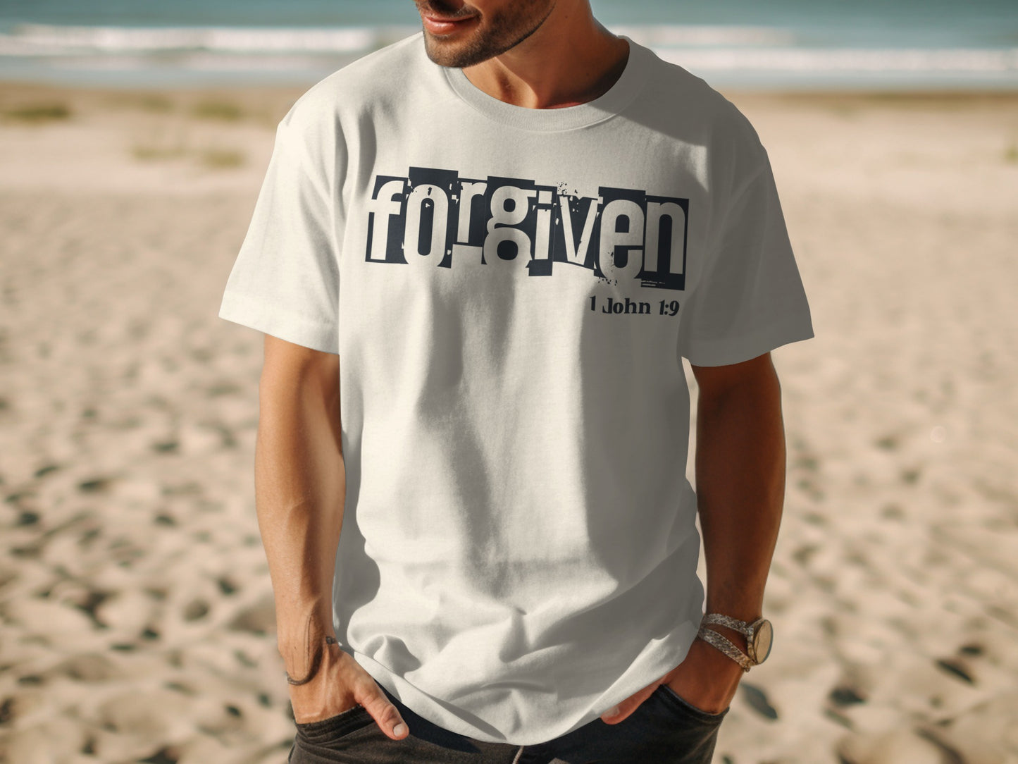 1 John 1:9 FORGIVEN Christian Shirt Design *DIGITAL DOWNLOAD* Breaking Bread Designs