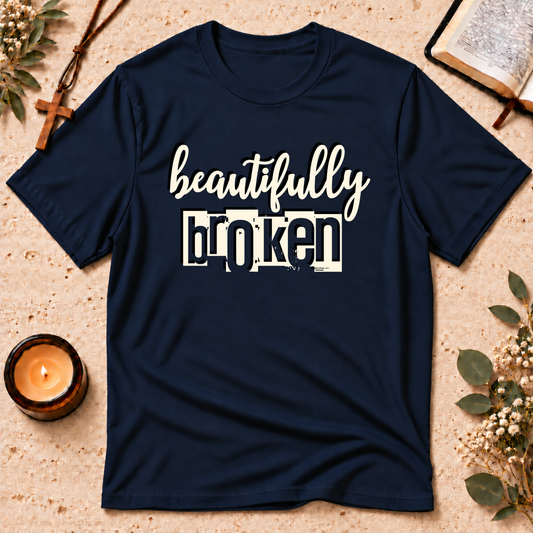 Beautifully Broken Christian Healing T-Shirt Breaking Bread Designs
