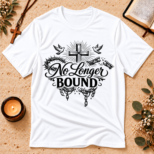 No Longer Bound Christian T-Shirt Breaking Bread Designs