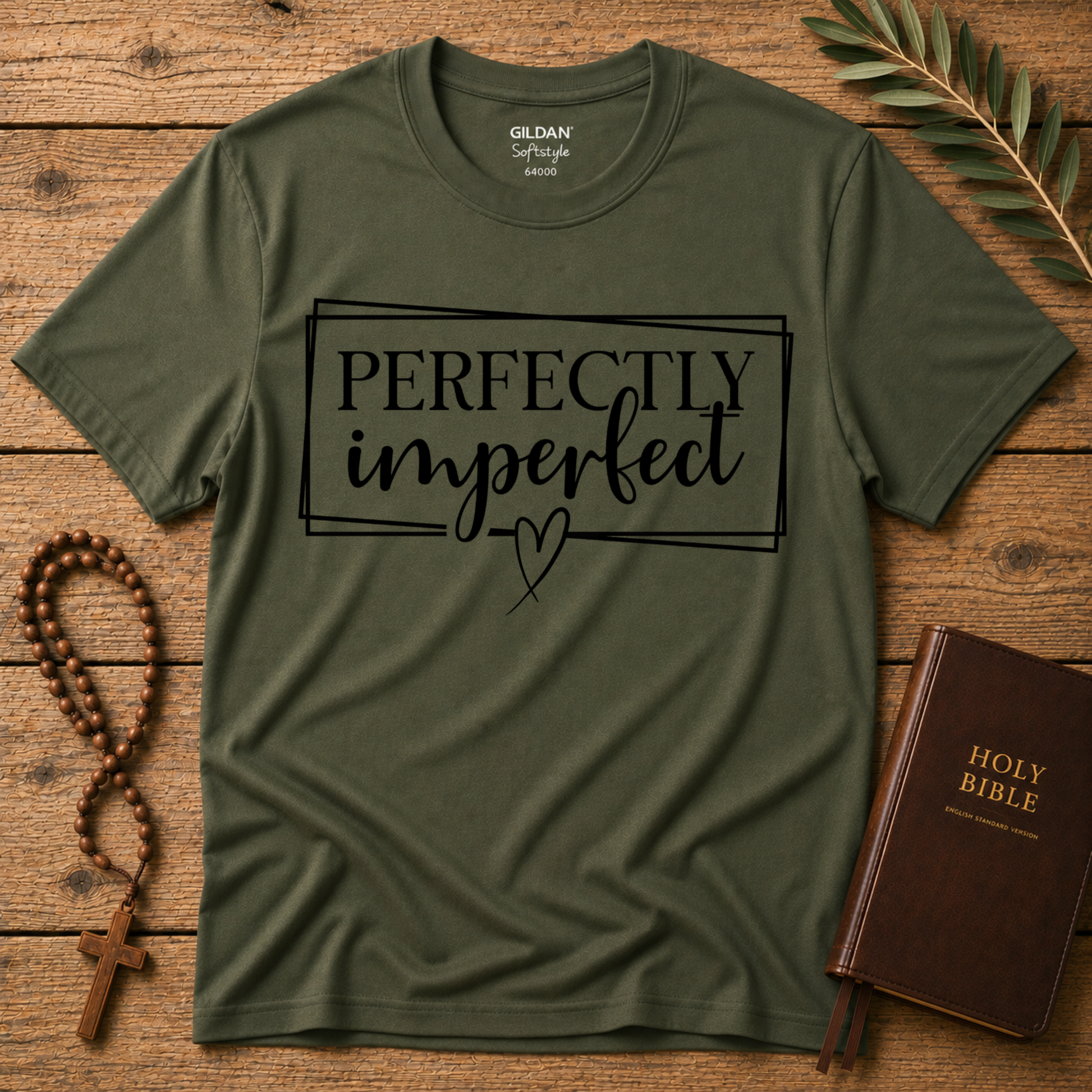 Perfectly Imperfect Christian T-Shirt | Faith, Grace & Jesus Tee Breaking Bread Designs