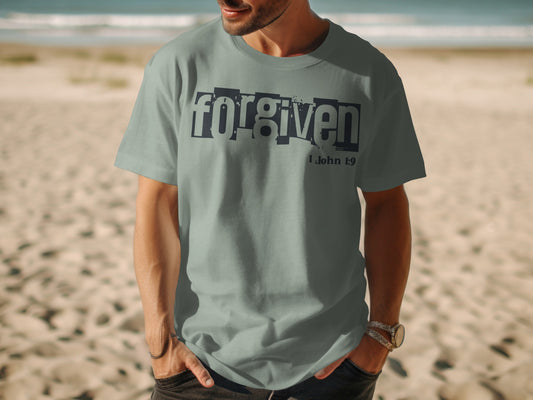 1 John 1:9 FORGIVEN Christian Shirt Design *DIGITAL DOWNLOAD* Breaking Bread Designs