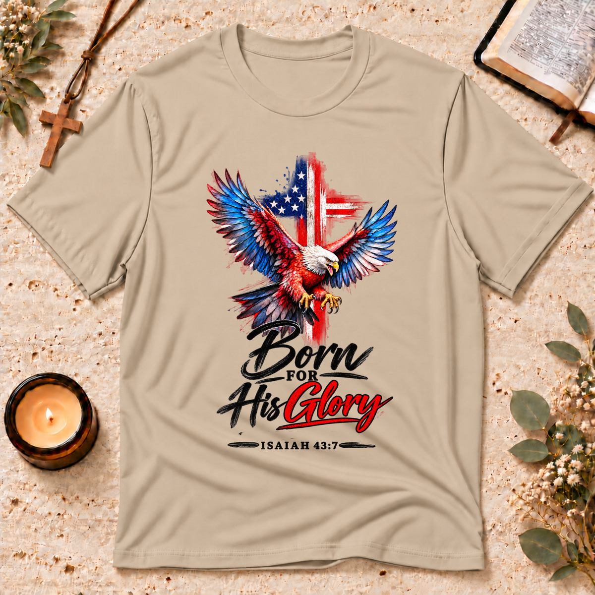 Born for His Glory Christian Isaiah T-Shirt Breaking Bread Designs