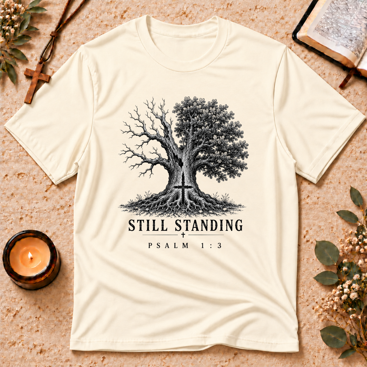 Psalm 1:3 Tree of Life Faith T-Shirt Breaking Bread Designs