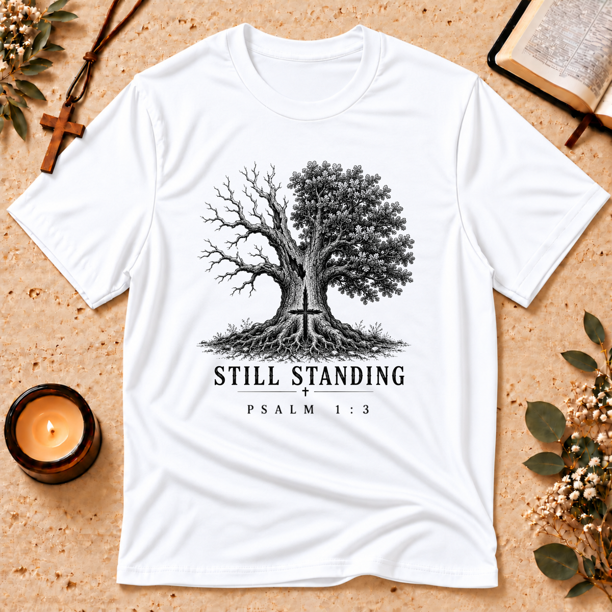 Psalm 1:3 Tree of Life Faith T-Shirt Breaking Bread Designs