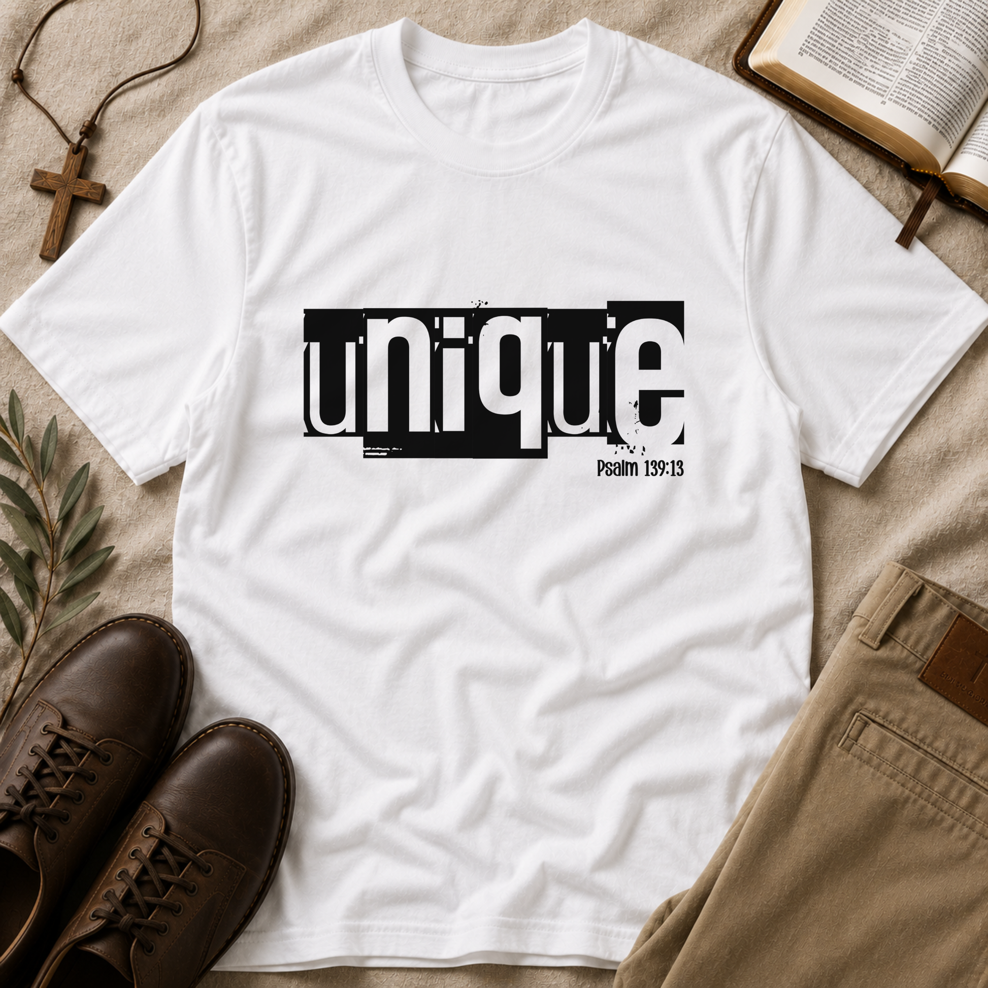 Unique Christian T-Shirt | Psalm 139:13 Faith-Based Graphic Tee | Minimalist Christian Shirt | Unisex Inspirational Apparel Breaking Bread Designs